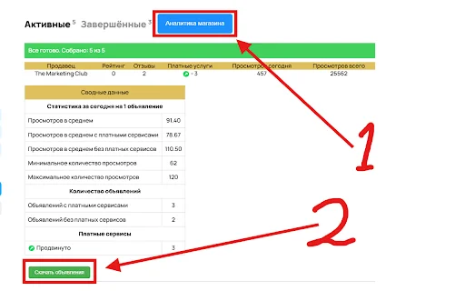 Ekstensi Avito Analytics oleh Bananlab: Kelola Iklan Lebih Efektif - Screenshot 5